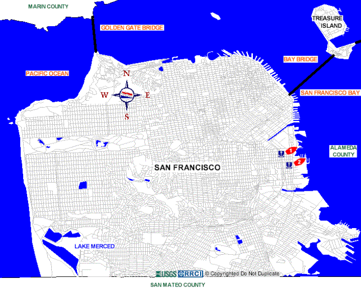 Clickable San Francisco County Map to locate detailed Boat Launching Ramp information  